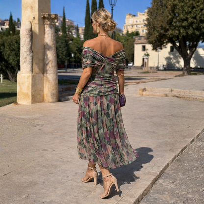 Esme | Off-Shoulder Midi Dress with Pockets