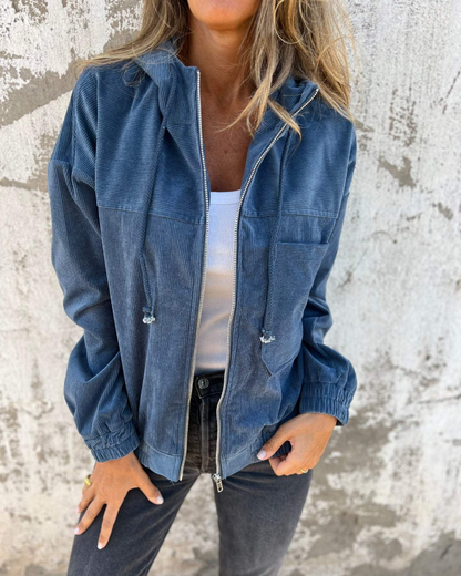 Vera | Hooded Corduroy Jacket