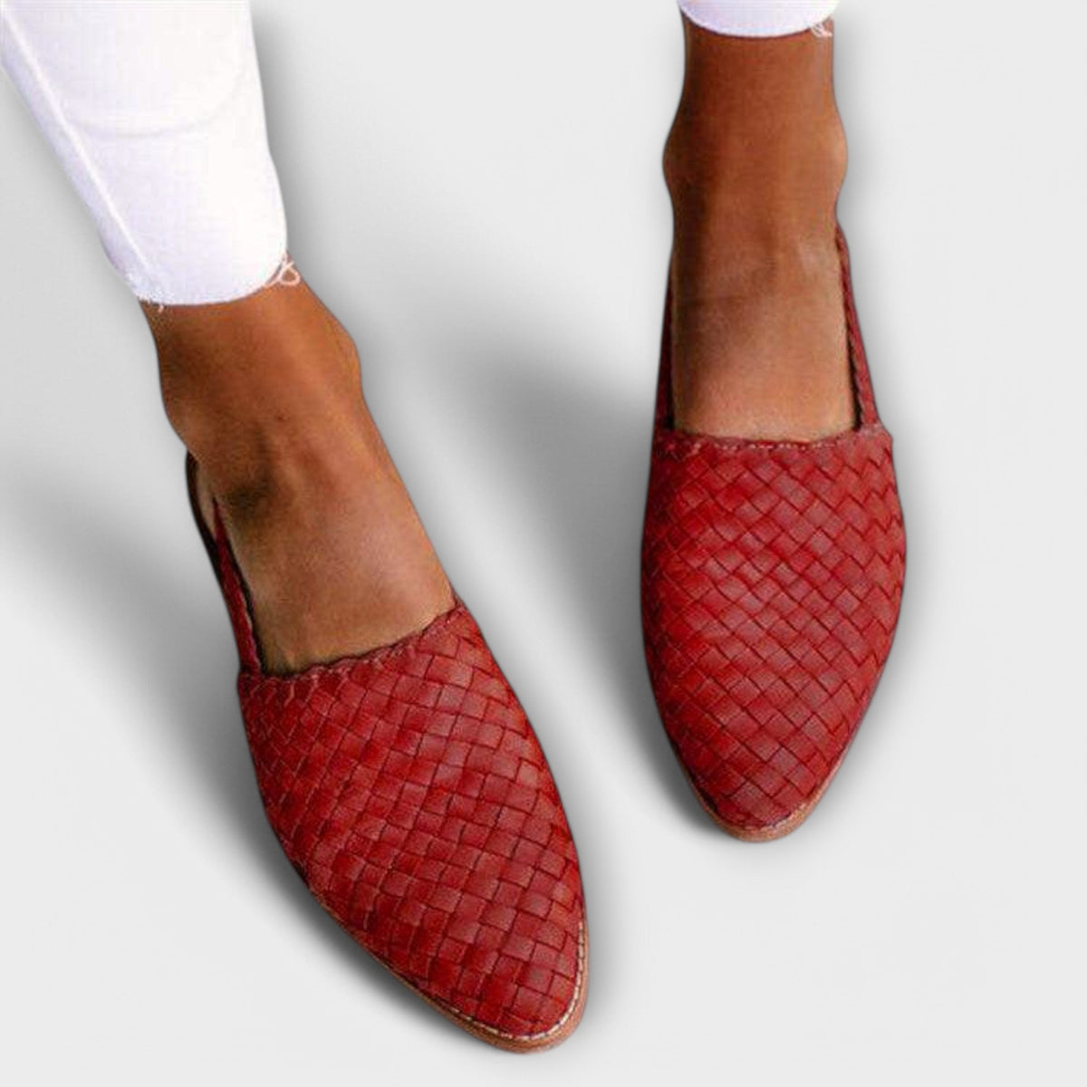 Sandy - Woven Leather Moccasins
