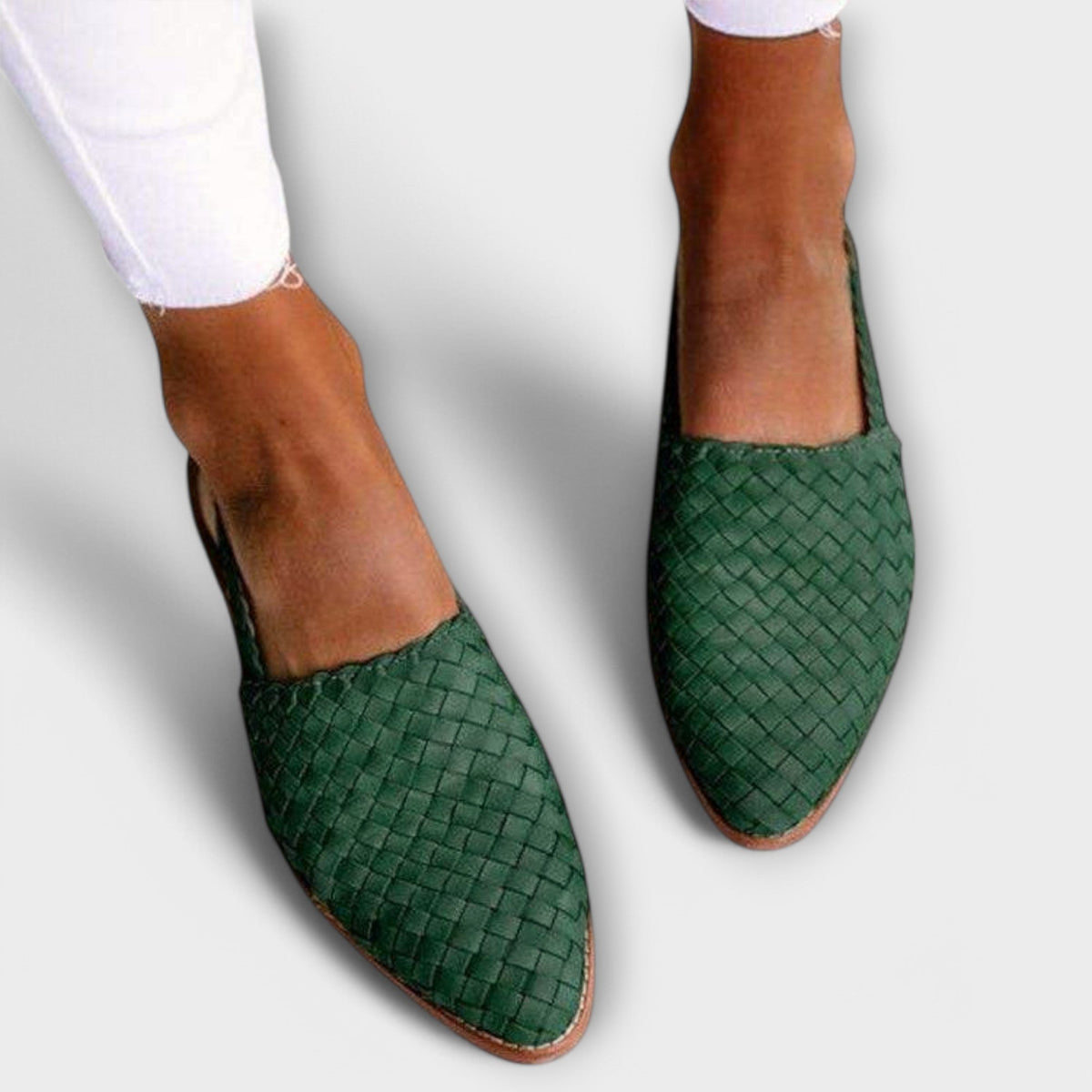 Sandy - Woven Leather Moccasins