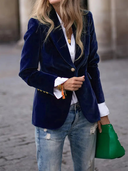 Kelly™ - Elegant Velvet Blazer