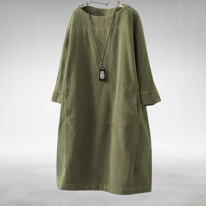 Margot | Relaxed Corduroy Midi Dress