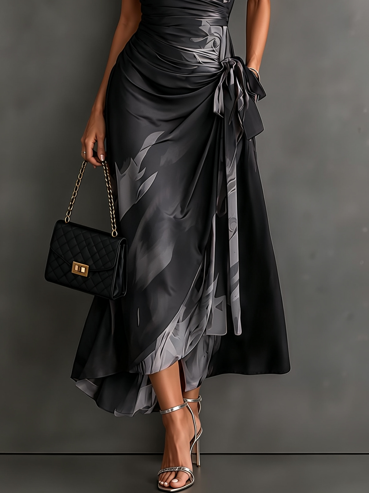 Delphine | Abstract Wrap Dress