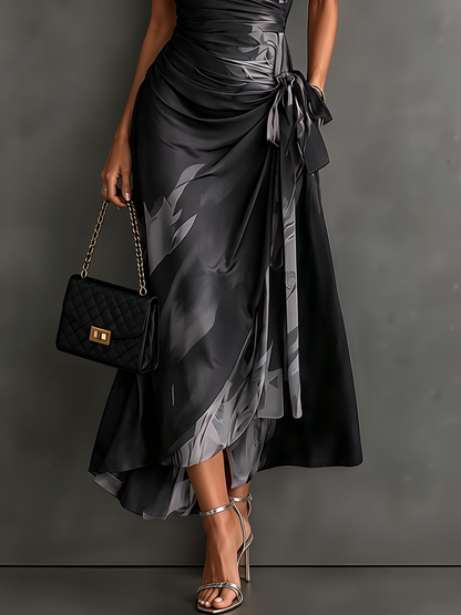 Delphine | Abstract Wrap Dress