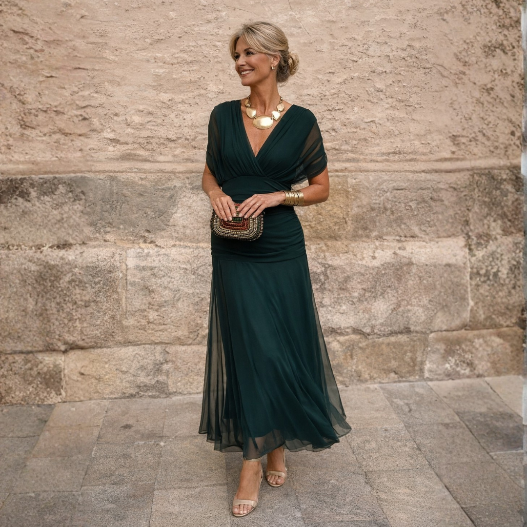Esme | Off-Shoulder Midi Dress with Pockets