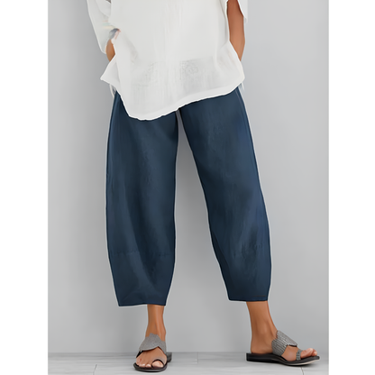 Sabine | Elastic Waist Wide Leg Pants