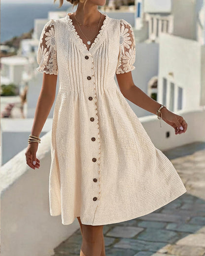 Deneke | Balloon Sleeve Midi Dress