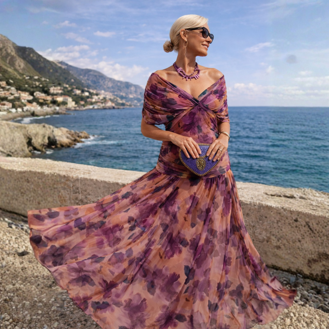 Esme | Off-Shoulder Midi Dress with Pockets