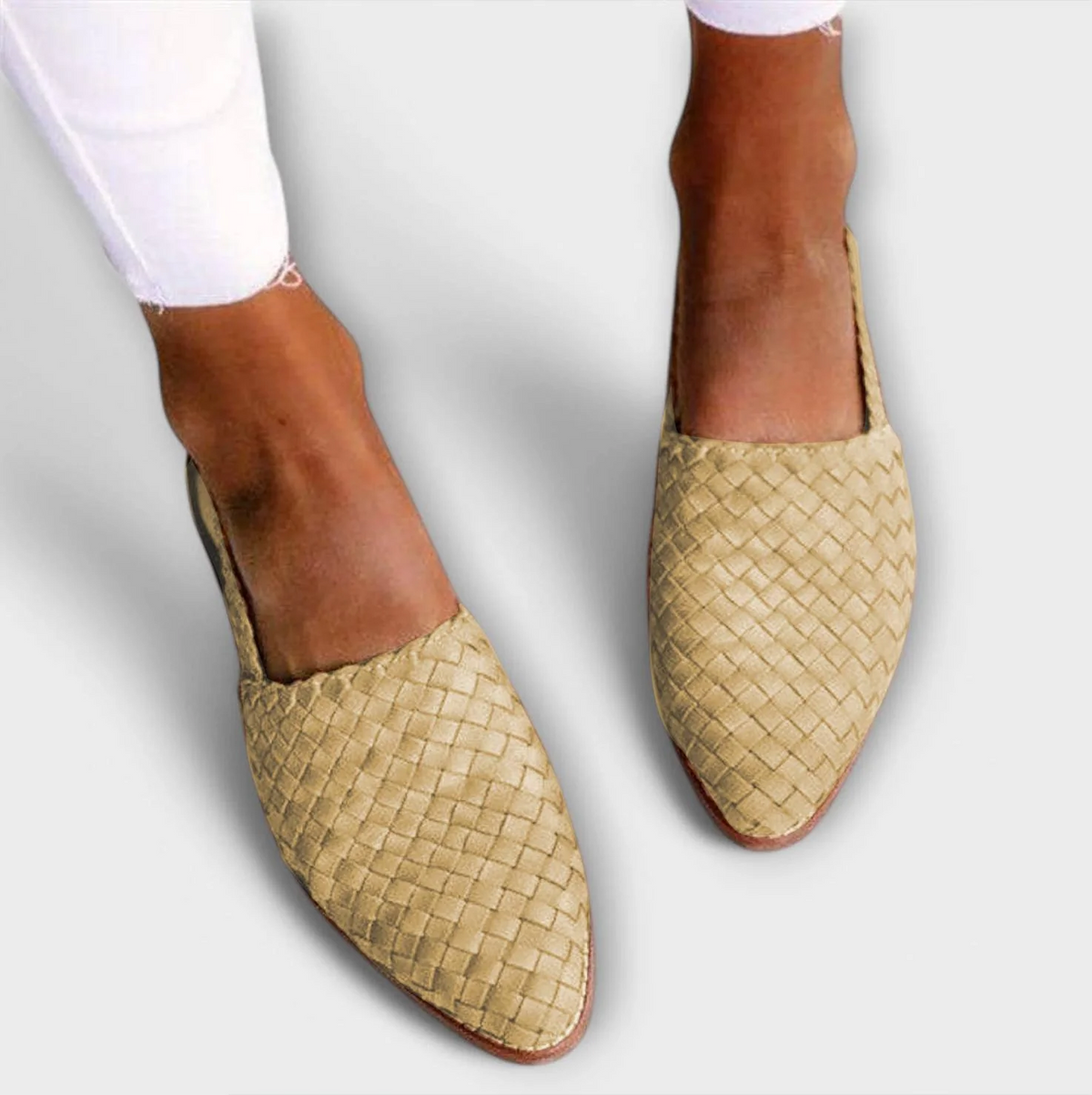 Sandy - Woven Leather Moccasins