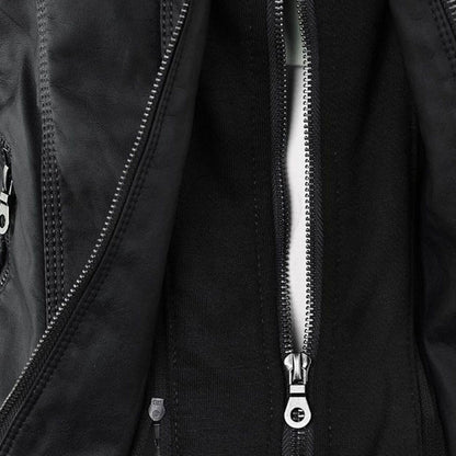Olive™ - Waterproof Women's Leather Jacket with Hood
