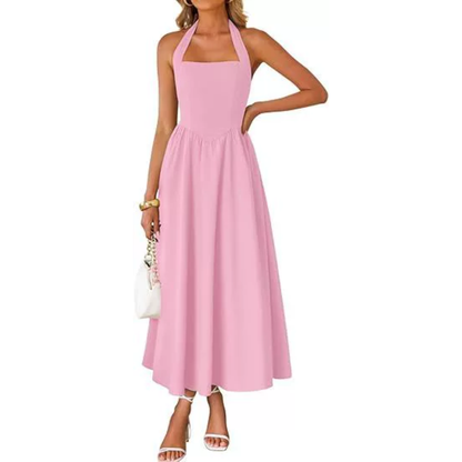 Marlowe | Halter Neck Sundress with Pockets