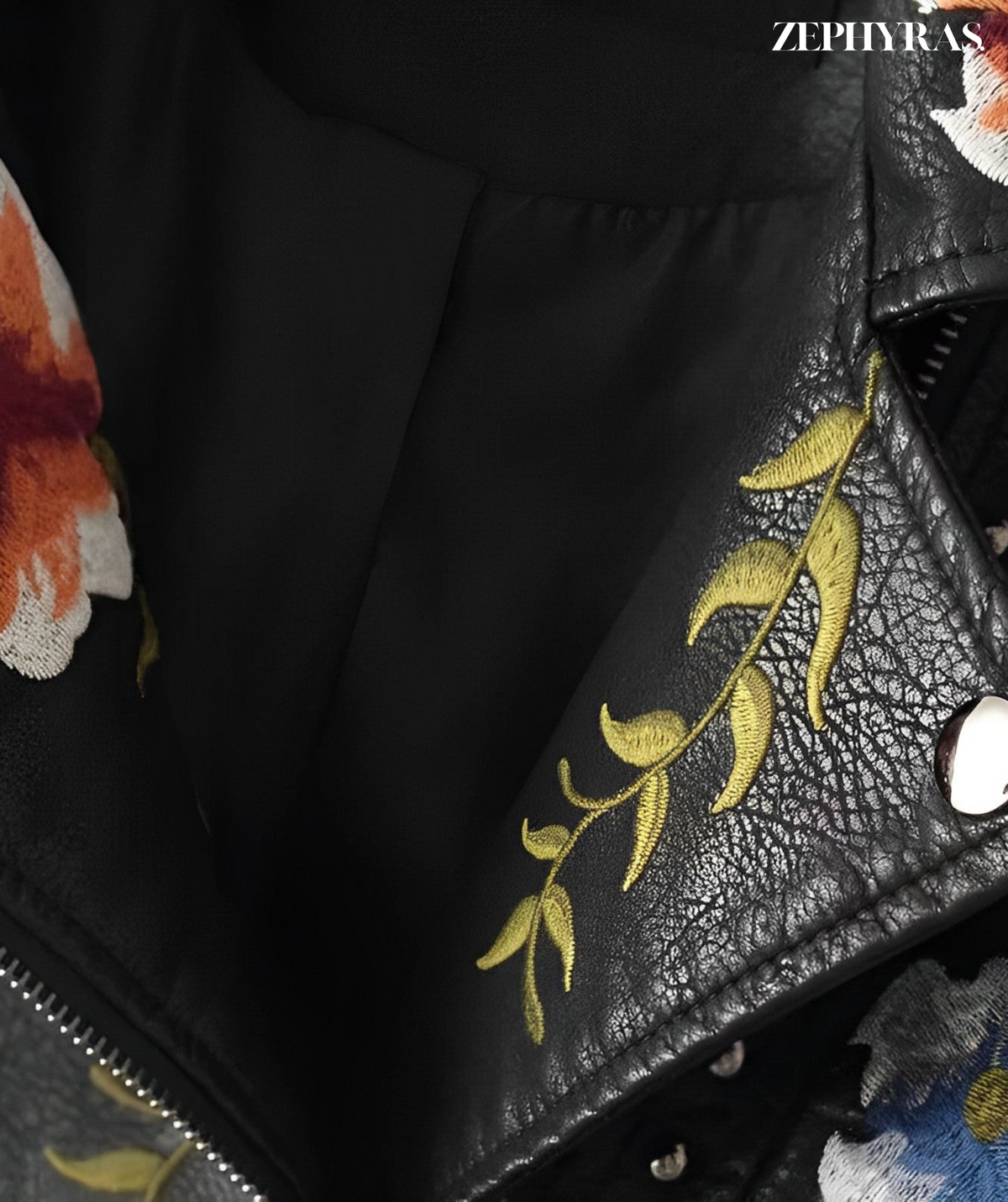 Rose™ - Ladies Floral Leather Jacket