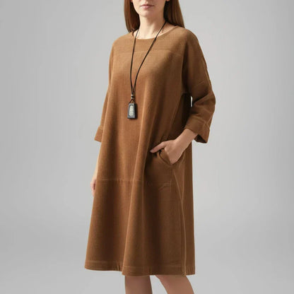 Margot | Relaxed Corduroy Midi Dress