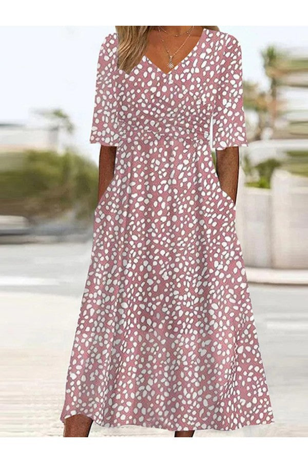Elsie | Polka Dot Midi Dress