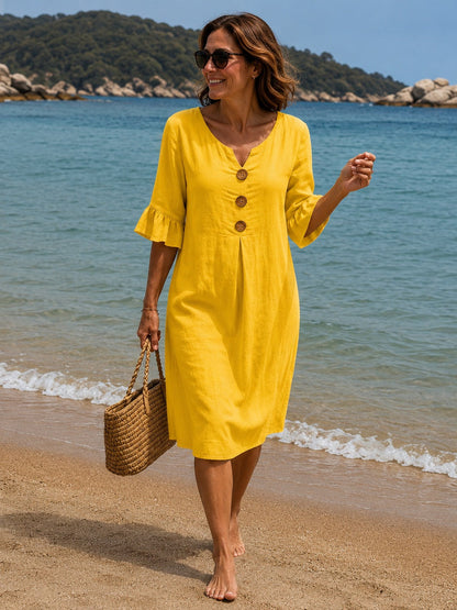 Hellen linen dress original photograph