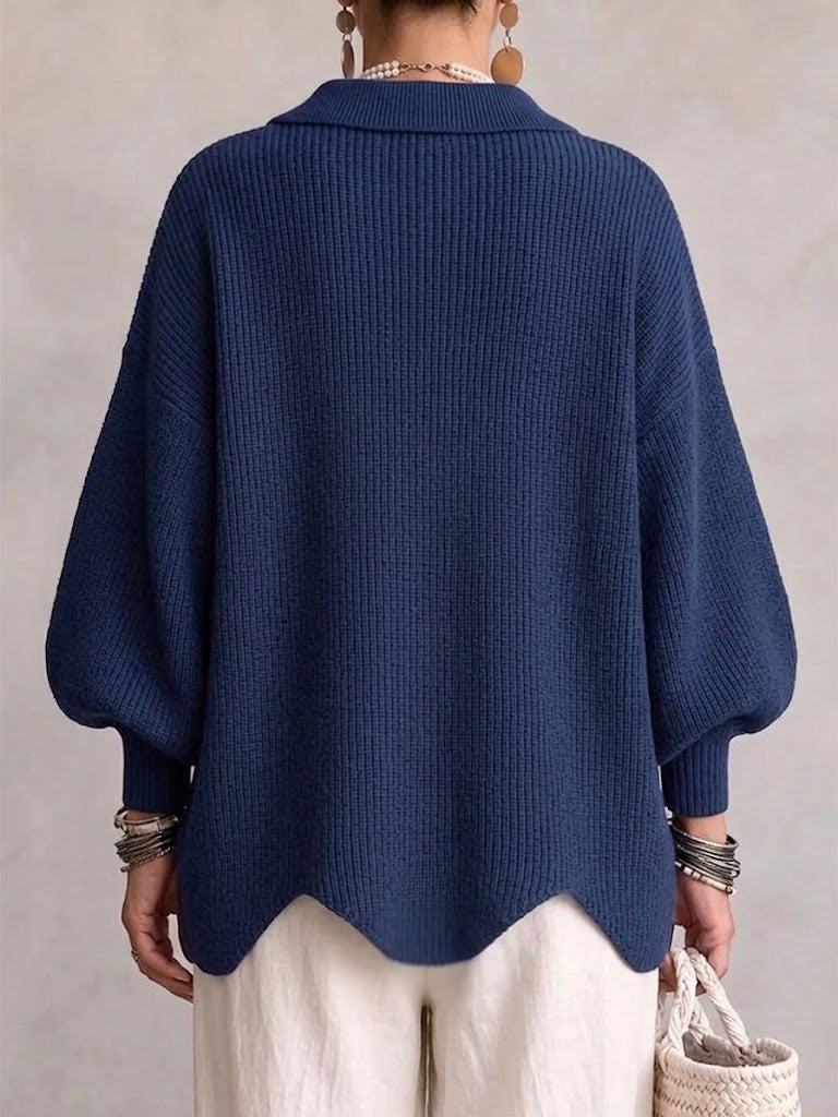 Isadora oversized cardigan with gold-tone buttons