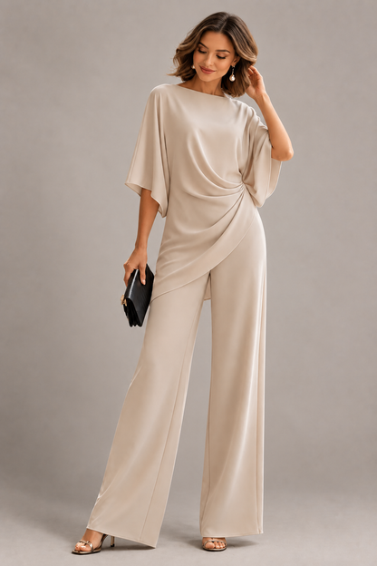Mila | Elegant Cape-Sleeve Two-Piece Set