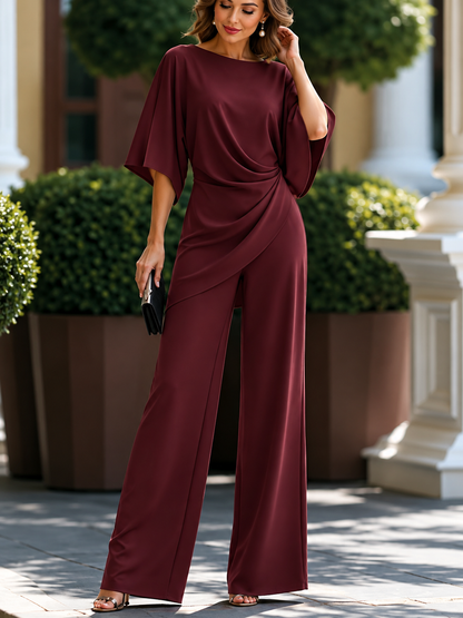 Mila | Elegant Cape-Sleeve Two-Piece Set