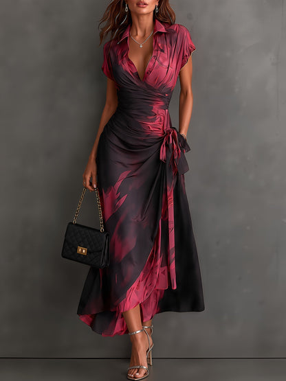 Delphine | Abstract Wrap Dress