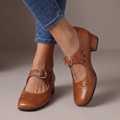 Véronique block-heel Mary Jane shoes